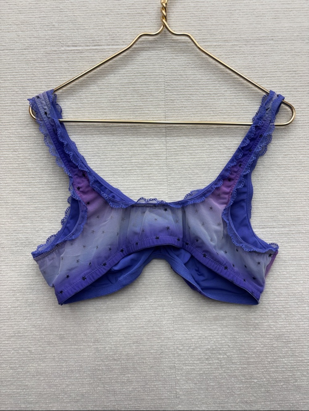Savage | Purple Ombre Lace-Trim Wireless Bra - Picture 3 of 4